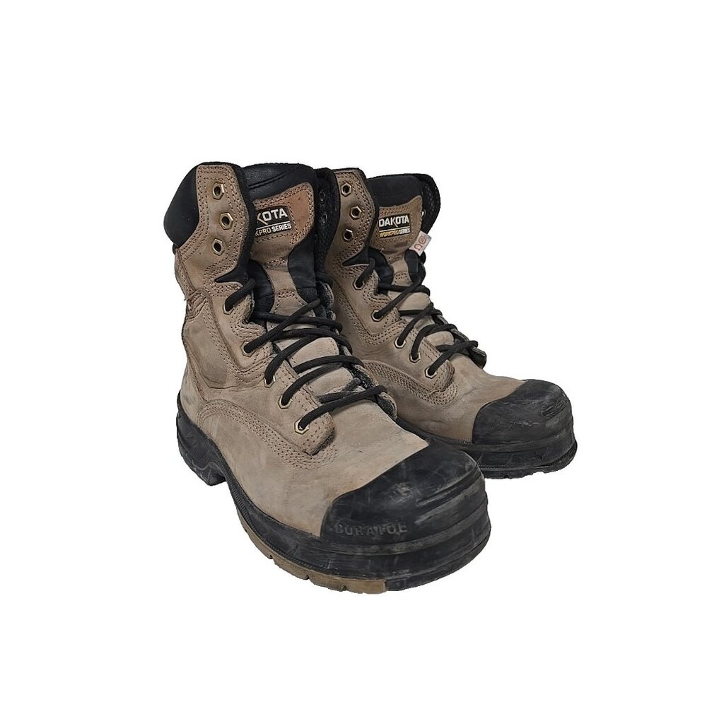 Dakota Men's 6" Quad Basic Steel Toe Composite Plate Work Boots 8006 Tan 7.5M